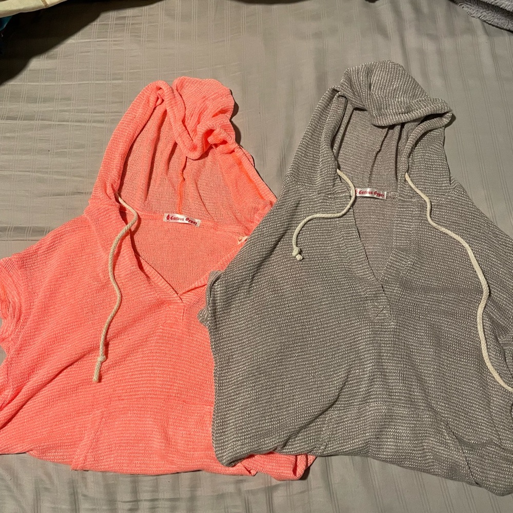Curious Gypsy pullover light knit top (2 top set) not worn/washed